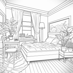 home interior design bedroom tranquil relaxing detailed aesthetic