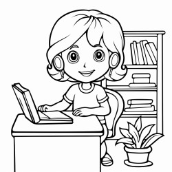 una persona cometiendo un acto inseguro en el trabajo dibujo paga colorear