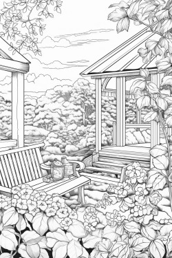 romantic farmers garden with many flowers