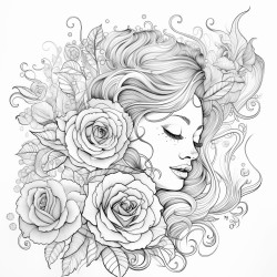 a whimsical rose
