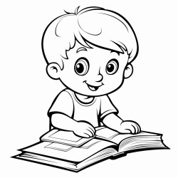 a 3 year old kid filling colors in a book