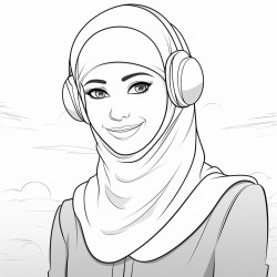 can you draw a flight attendantcan you draw a beautiful muslimah who travels the world
