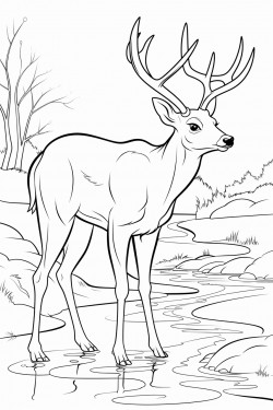 deer drinking from water who has cwd