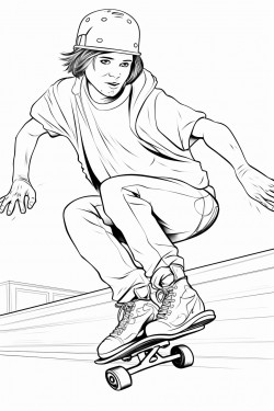 boy skateboarder off the ground