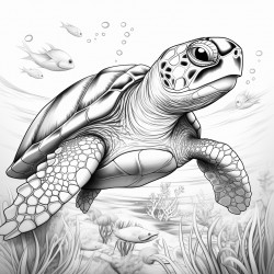 a turtle but with a bunch of designs on his shell