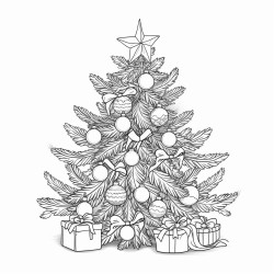 christmas tree with a few decorations