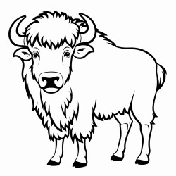 a cute icelandic bison
