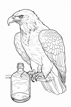 eagle drinking vodka