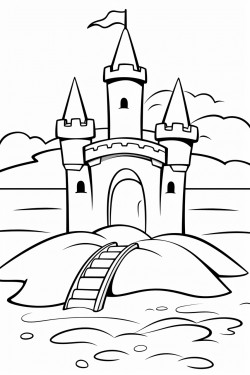 sand castles at the beach