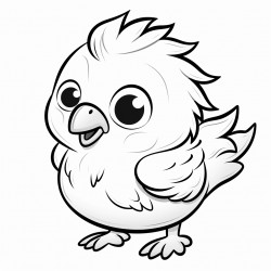 fluffy baby chick with soft feathers and a tiny beak