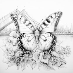 butterfly in route from new york to sydney