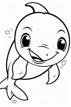 a cute baby dolphin