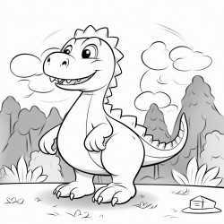 dinosaur in park