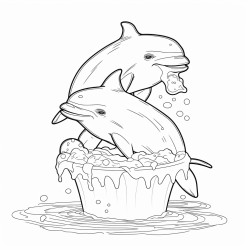 dolphines with ice cream