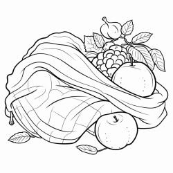 blanket with fruits