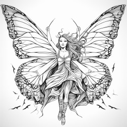 a butterfly dancing on floor