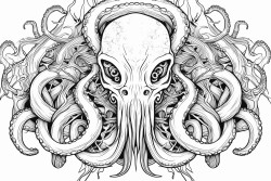 writhing tentacles surrounding a blank center