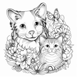 cat and a dog