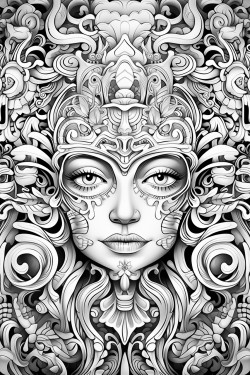 norwegian folk art coloring page