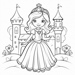 a princess in a castle