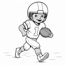 black kids football play with number one