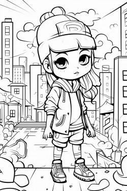 cute character street and graffiti art