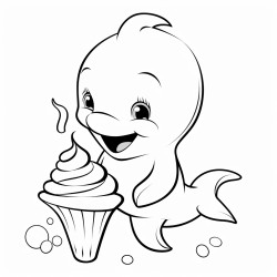delfin con helado