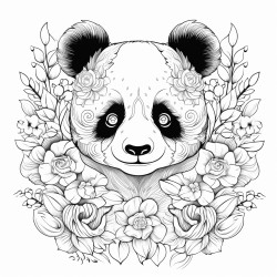 le panda mange des feuilles
