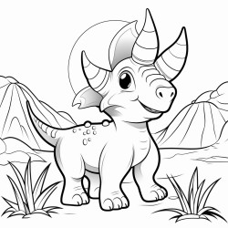 tiny young triceratops