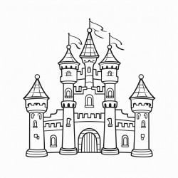 castle omalovánka