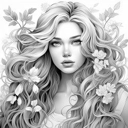 person with beautiful straight hair