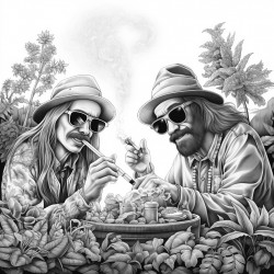 baddies smoking in garden