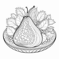 filligree pear on a plate
