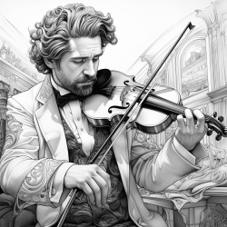 man playing the violin