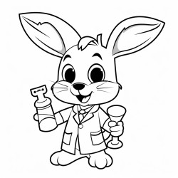 lab technician rabbit