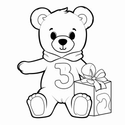 a number three with boxes inside it