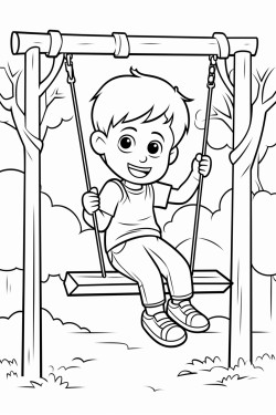 child playing in a park