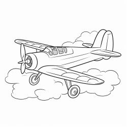 aeroplane with clouds