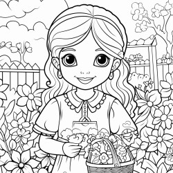 i am affirmations young girl flower garden
