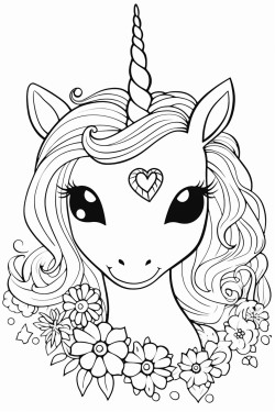 unicorn dengan aksesoris yang lucu
