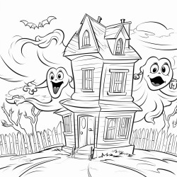 ute ghosts in a haunted house