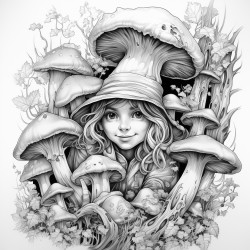leprechaun in a mushroom treehouse