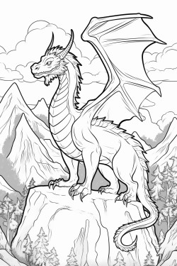 dragon in a mystical land