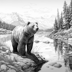 bear at the river
