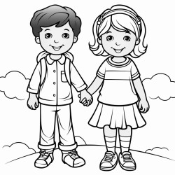 a 5 year old and 18 year old holding hands with
