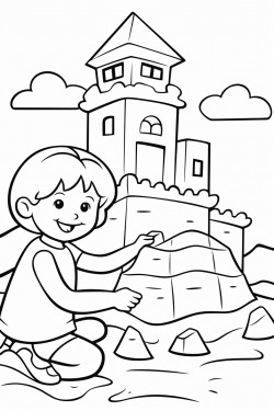 sand castles at the beach