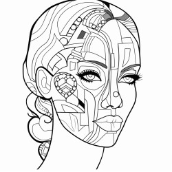 a women with every race and culture as fragents of her face