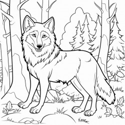 a wolf in the forest