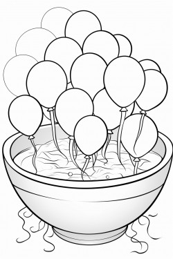 a pool full of balloons