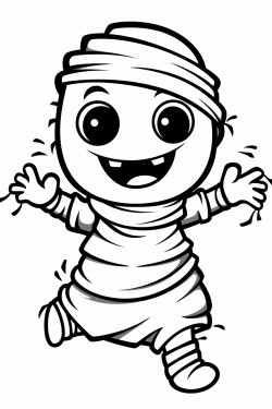 cute halloween mummy dancing